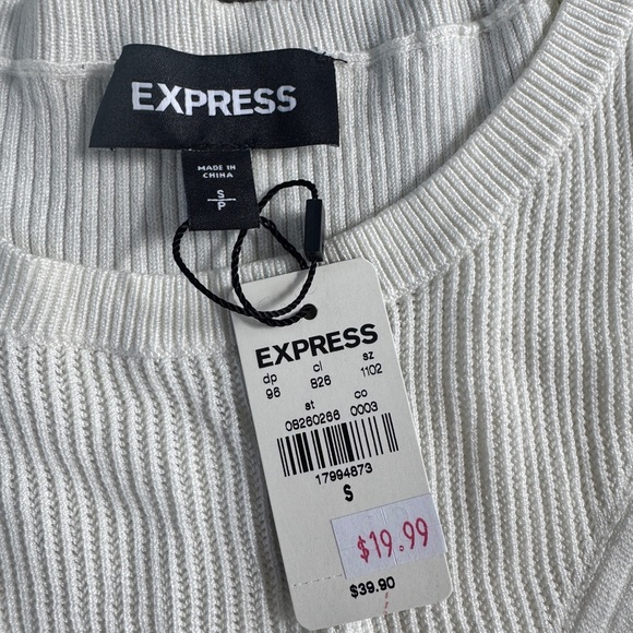 Express Ivory Ribbed Tank Top - Picture 2 of 5